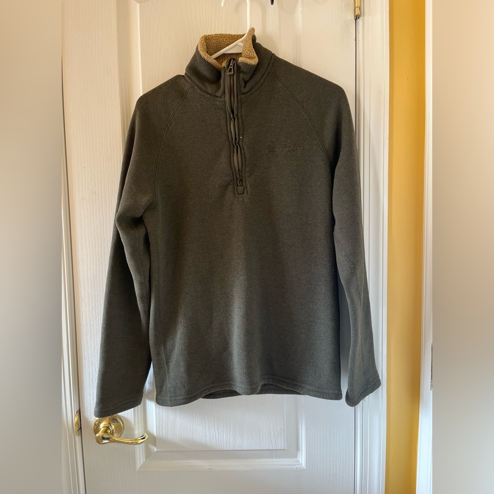 Timberland Men's Dark Green Zip-Up Sweater